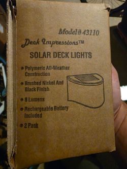 Deck Impressions Solar Deck Lights 2-Pack