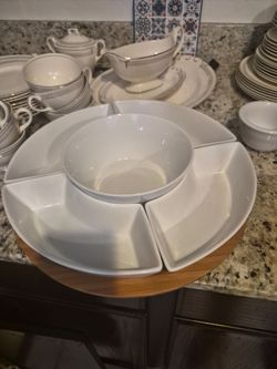 White Ceramic Serving Set