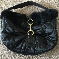 Vintage  Coach SoHo Boho Fur Trim Shoulder Bag