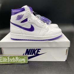 Air Jordan 1 Retro High OG Metallic Pack Court Purple 