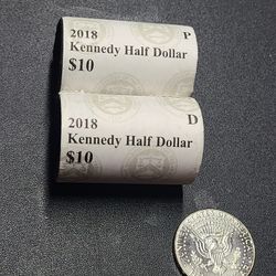 2018 D/P JFK KennedyHalf Dollar $ Rolls