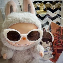 2pcs Sunglasses Accessories for your 15cm 17cm Doll , Labubu  or skullpanda  or other doll accessories  