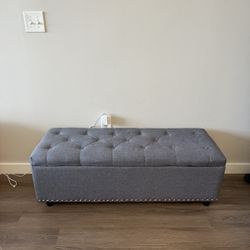 Grey ottoman