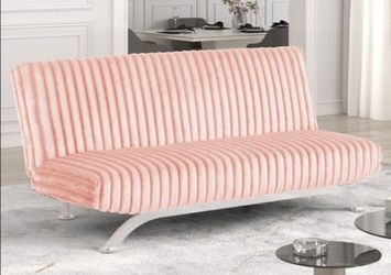 Brand New Pink Futon Sofa Sleeper