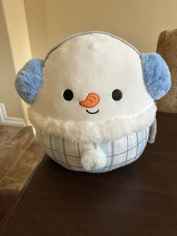 New Original Squishmallow Snowman Manny Pillow