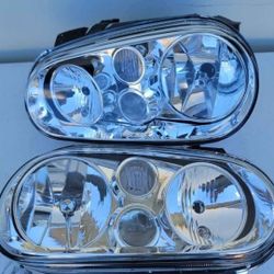 99-06 Volkswagen Golf 99-02 Cabrio Headlights Luces Micas Calaveras Faros Faroles Focos Headlamps 