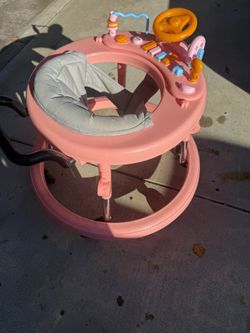Pink Baby Walker With Music