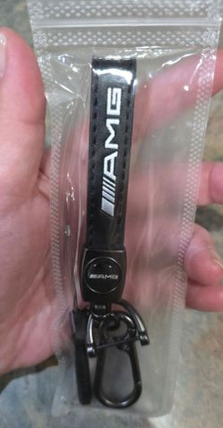 Genuine leather Mercedes-Benz AMG keychain