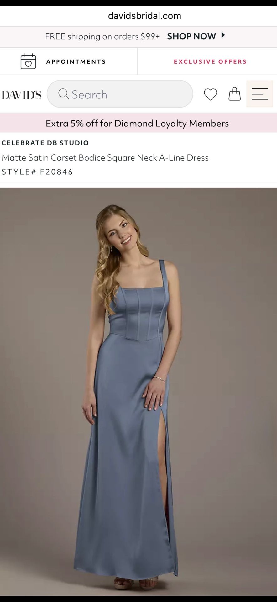 Bridesmaid Dress (Blue)