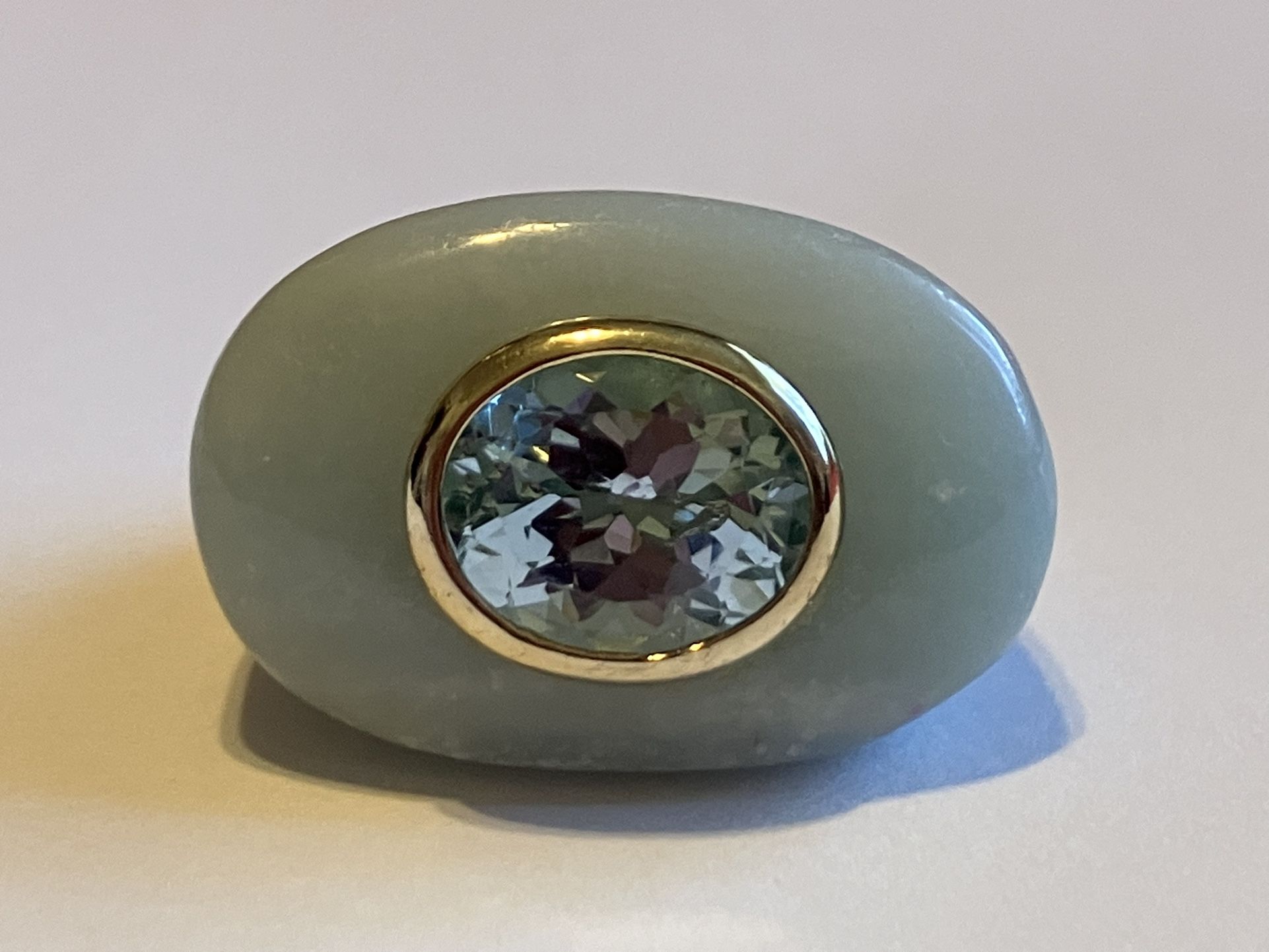 RARITIES BY CAROL BRODIE BLUE TOPAZ GEMSTONE STERLING SILVER GOLD