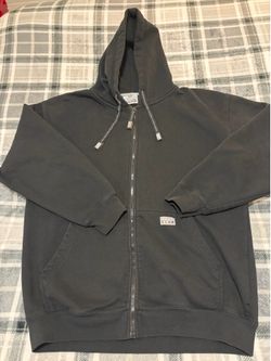 PRO CLUB BLACK ZIPPER UP HOODIE