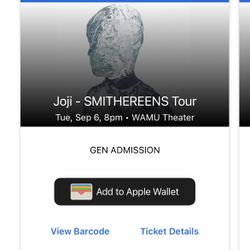 Joji Smithereens Tour @ WaMu September 6th 2022