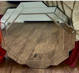 Large Octagonal Beveled Wall Mirror
