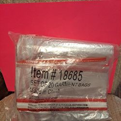 Set Of 20 Garment Bags-$21