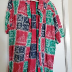 Reyn Spooner Hawaiian Shirt XXL Cotton/Polyester