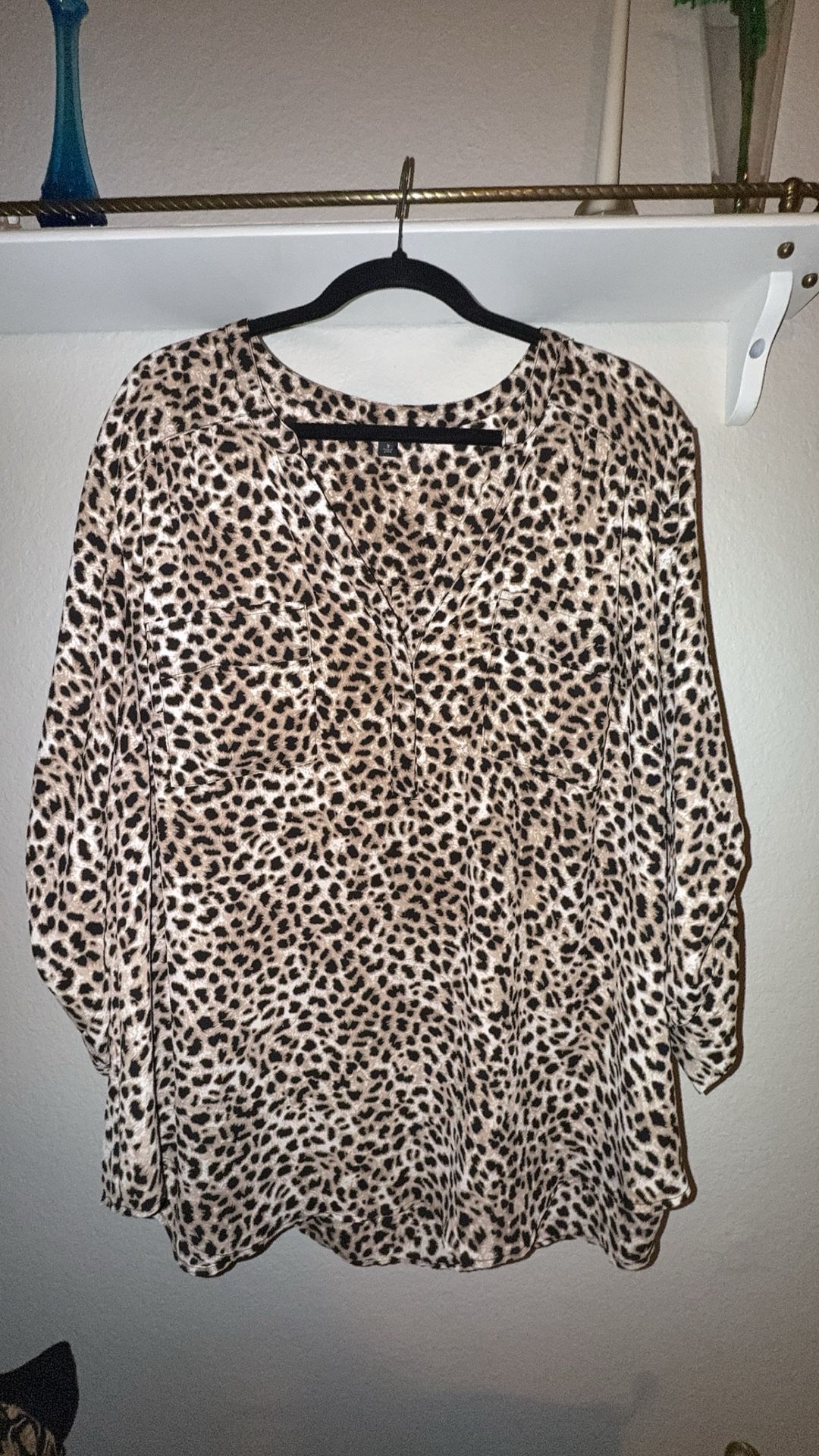 Torrid Harper 3/4 Sleeve Cheetah Pullover Blouse - Woman’s Size 3