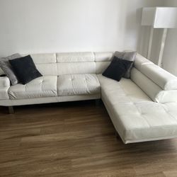 White Leather Couch