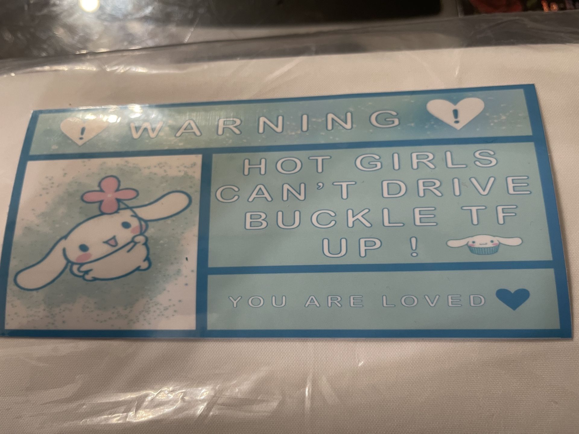 Cinnamoroll Car Warning Sticker