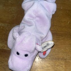 Ty Beanie Buddies Happy The Hippo 1993  Retired Plush Toy Beanie Buddy