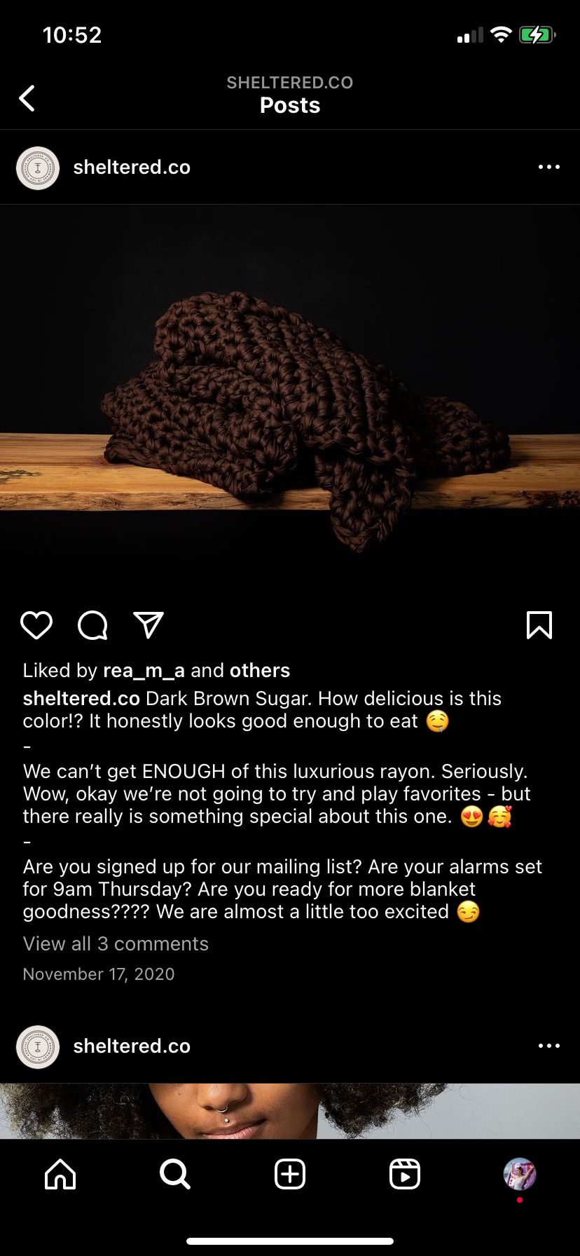 SHELTERED CO. WEIGHTED BLANKET DARK BROWN SUGAR