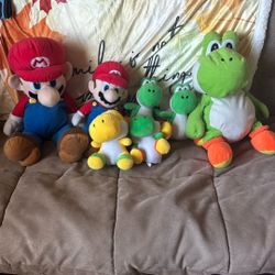Mario And Yoshi Plushies