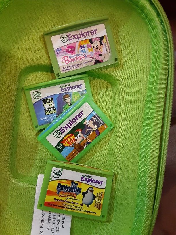 Leap Frog Explorer, Case, And 4 Games