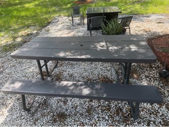 Outdoor table bench