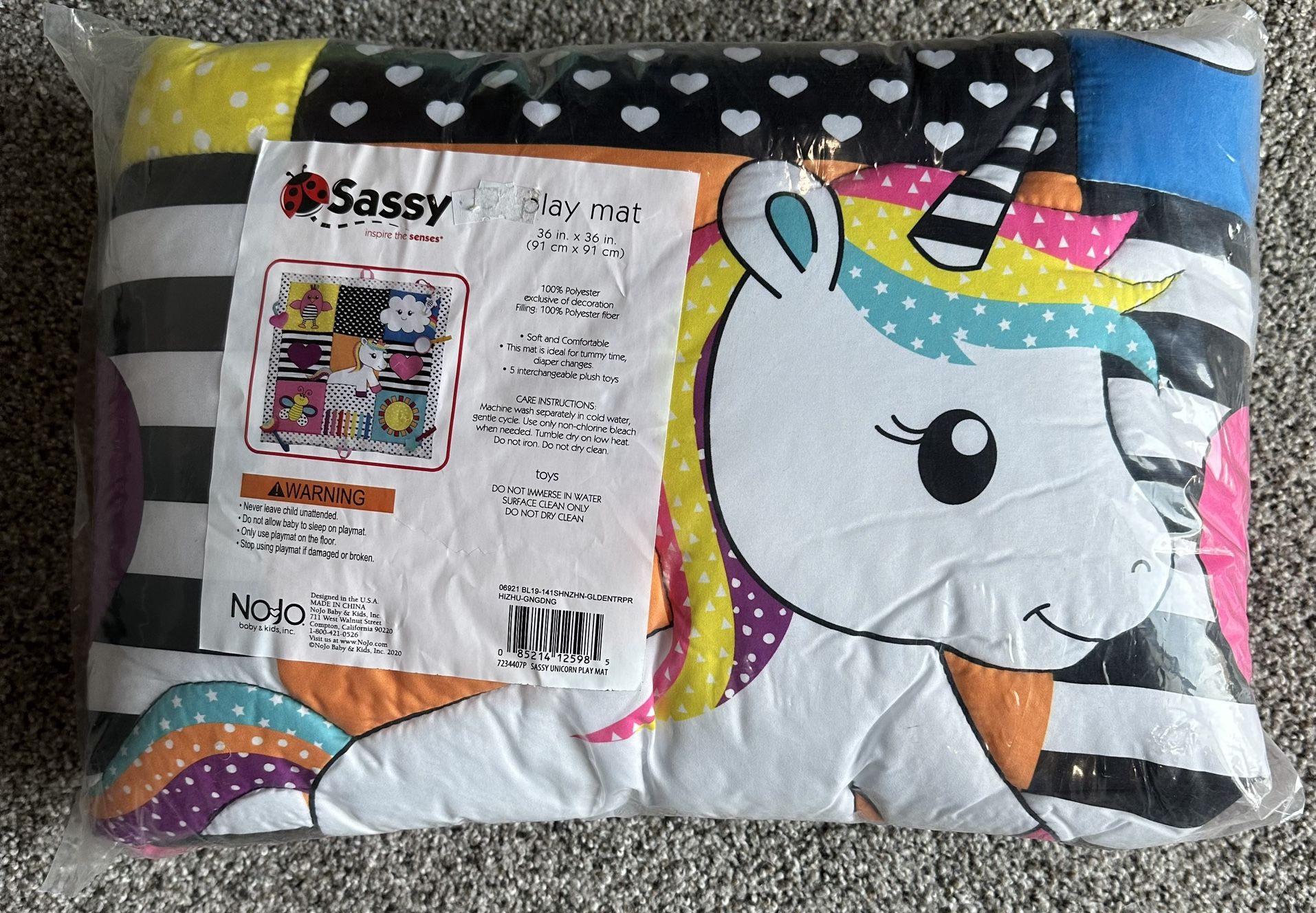 Sassy Unicorn Baby Play Mat