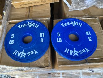 Rubber fractional Olympic plates 5 lb pair