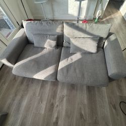 Modern Gray Fabric Sofa – Clean, Comfortable, Great Condition
