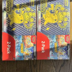 Pokemon Surging Sparks Elite Trainer Box + Booster Bundle Costco (2-Pack) SEALED