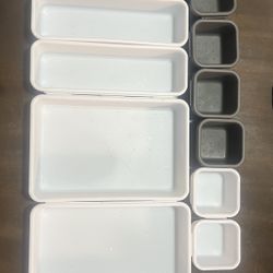 Plastic Interlocking Drawer Organized