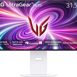 White 4k LG Pro Gaming Monitor/TV $1200 OFF Up To 480 Hz!! 