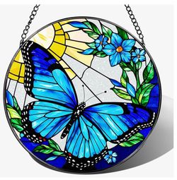 Butterfly Stained Glass Hanging
