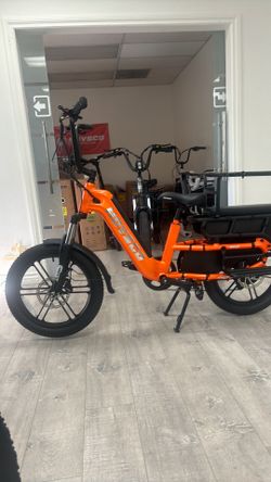 Rear basket included brand new in box for 1000 total - family ebike cargo electric bike
