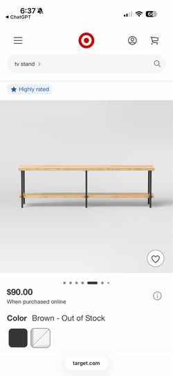 Wood and Metal TV stand