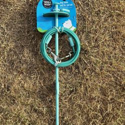 Dog Stake and tie-out set  15ft Cable NEW