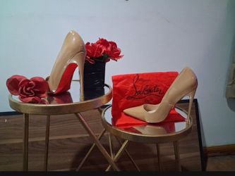 Christian Louboutin Nude Patent Leather Heels