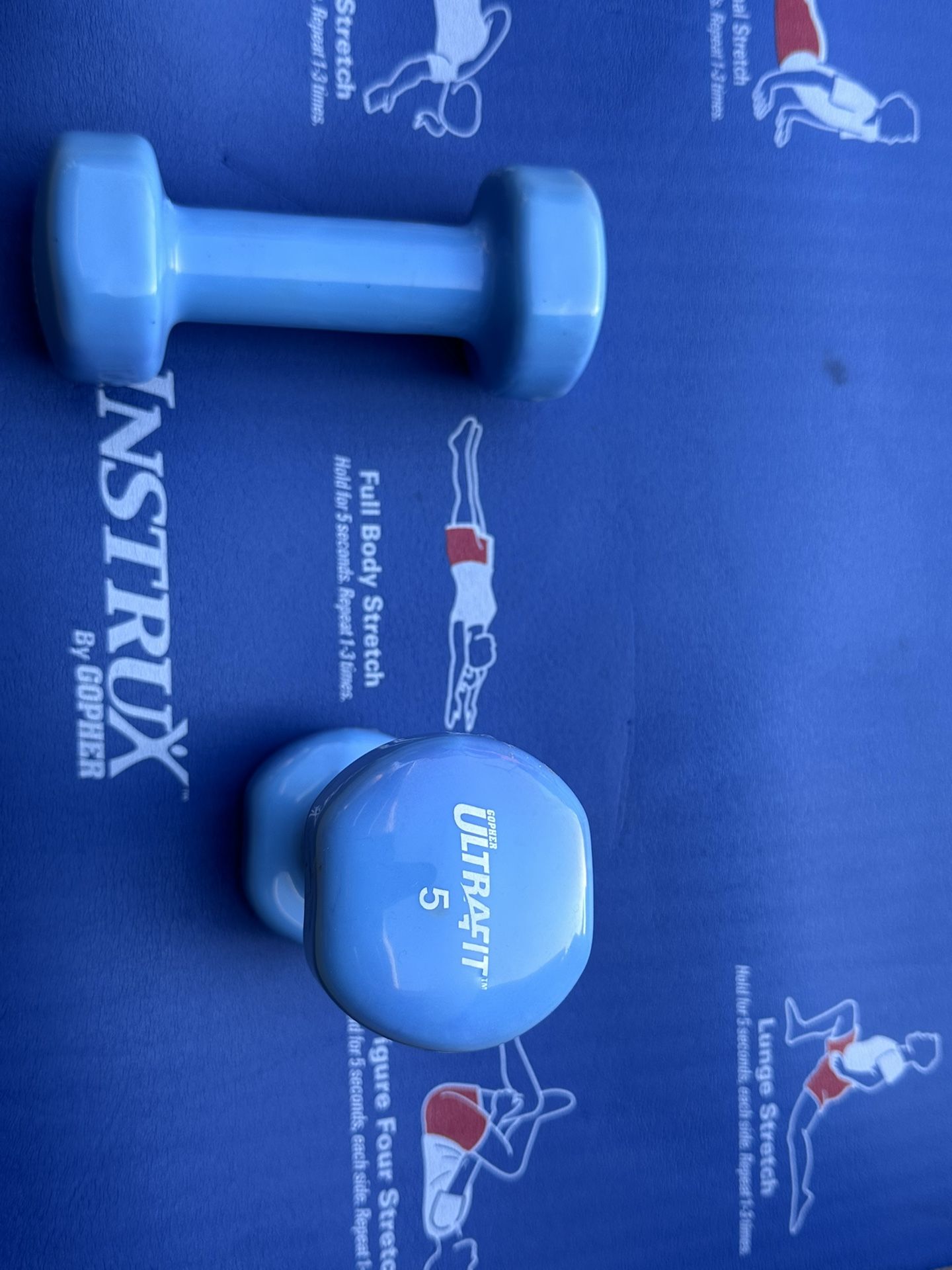 Custom YOGA mat With 20 Stretches Displayed 