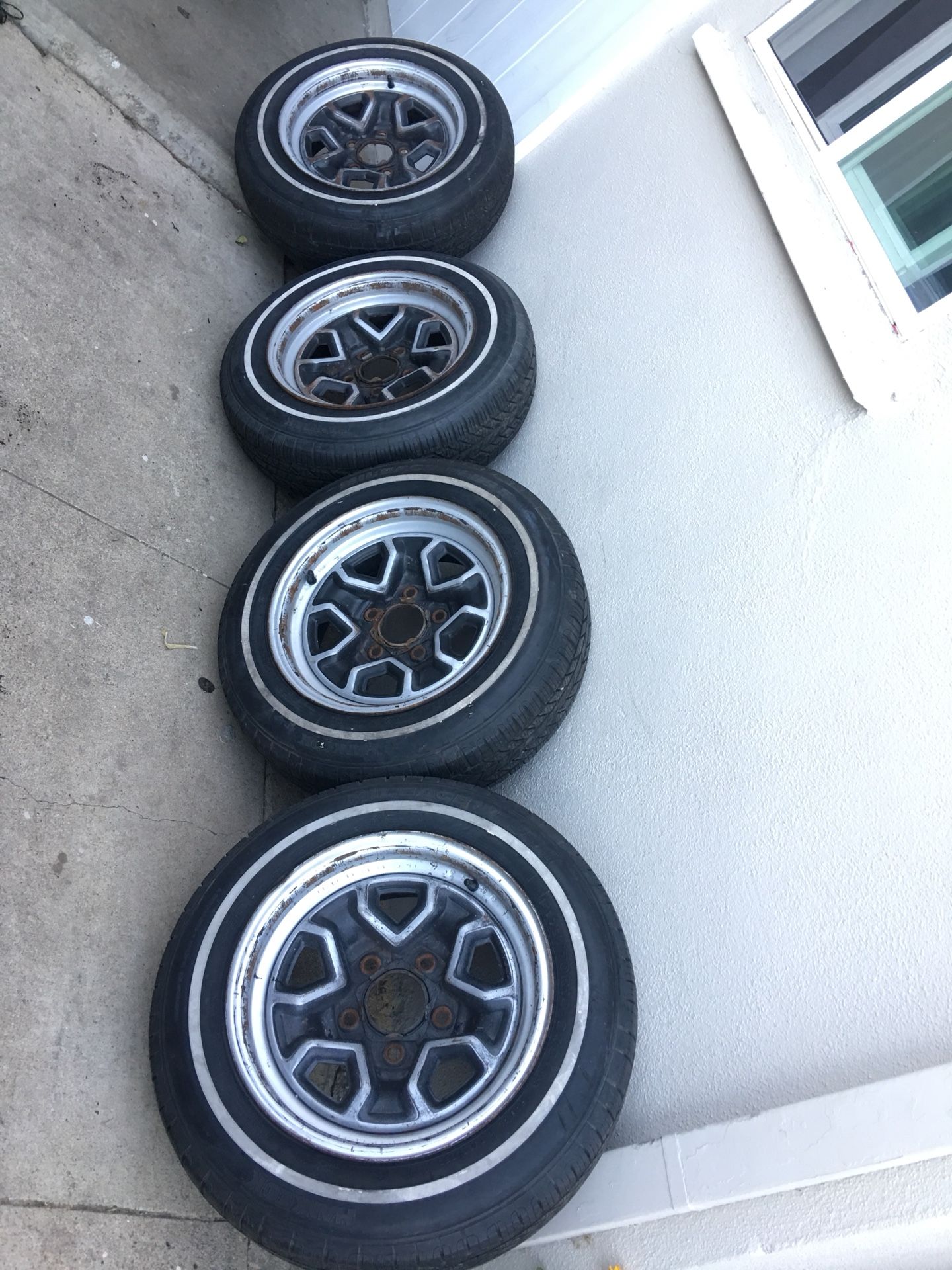 14 inch Chevy el camino rally wheels & tires