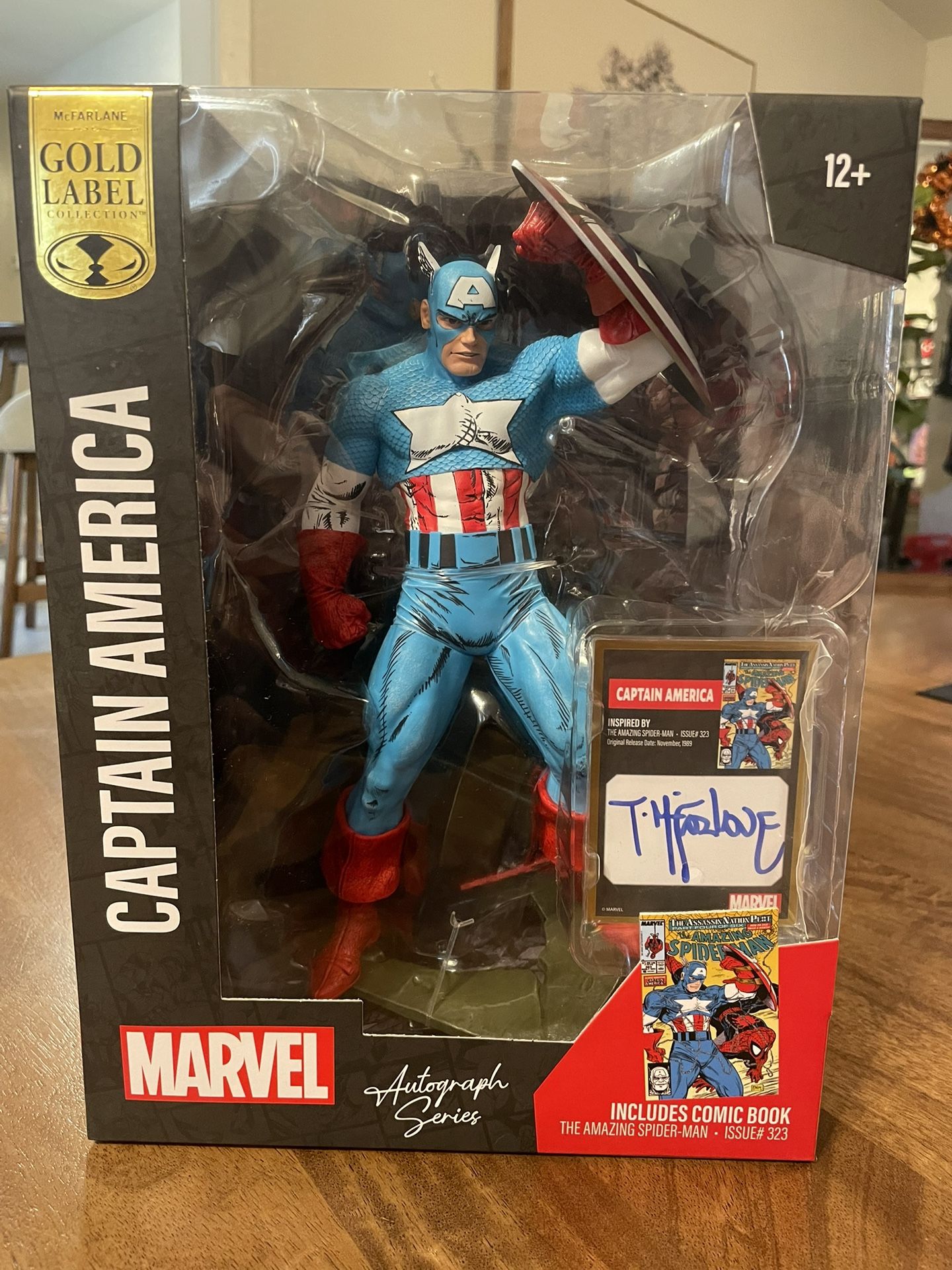 Marvel Captain America McFarlane Gold Label Autograph Series Figure – Brand New, Signed, Sealed Box