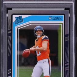2024 Donruss Rated Rookie No Name Bo Nix ROOKIE #369 PSA 9 MINT