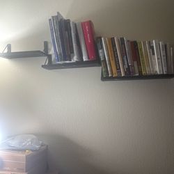 Floating book shelves (2 sets of 3 pieces each )