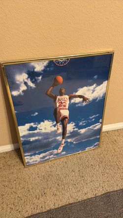 Original Vintage 1992 Nike Michael Jordan "Sky Jordan" 16x20 Framed Poster
