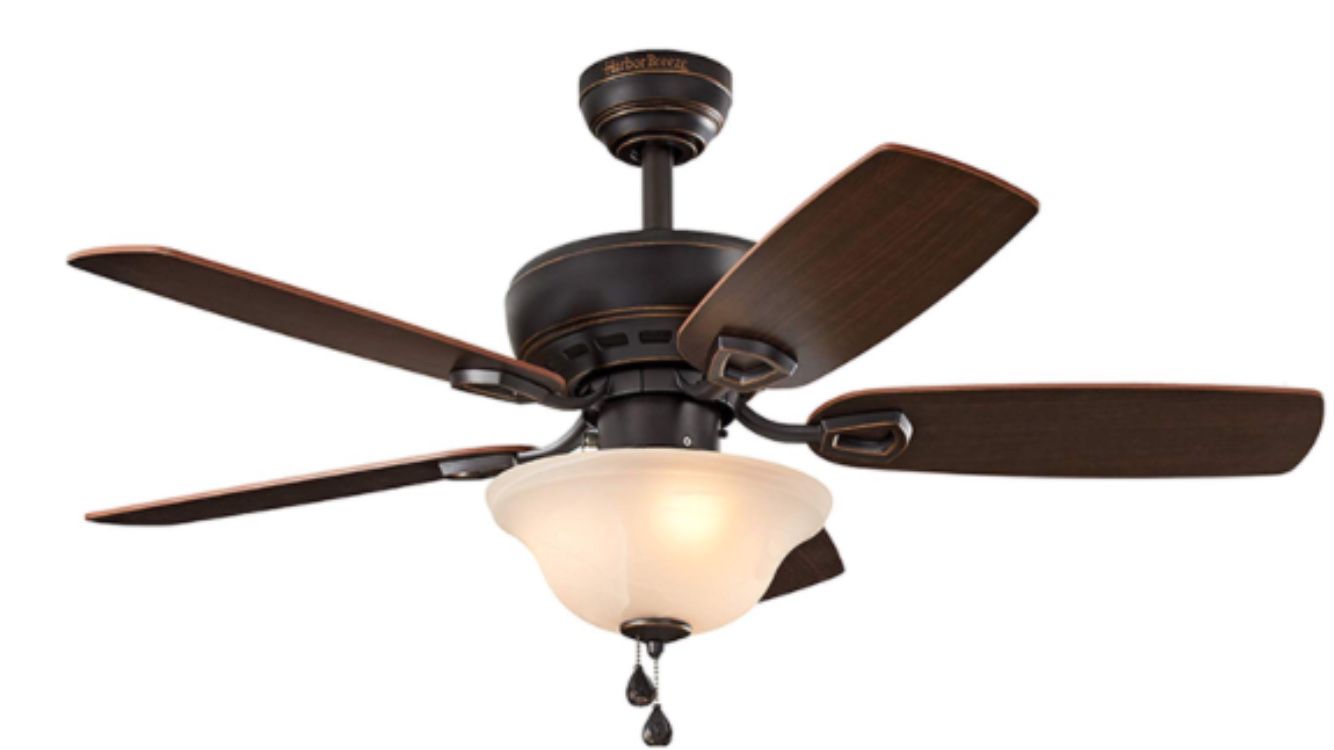 Disassembled Harbor View Ceiling Fan with Light