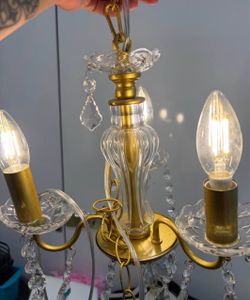 Gold Crystal Chandelier Multi-Arm Ceiling Light