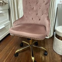 Desk Swivel Chair (mauve And Gold)
