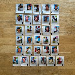 1969 Topps Baseball Decals Partial Set (31/48) All Excellent/Nr Mt Condition 