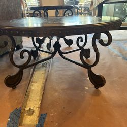 Round Coffee Table And Matching End Table 