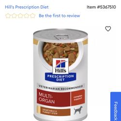 Hill's Prescription Diet Wet Dog Food exp 2027